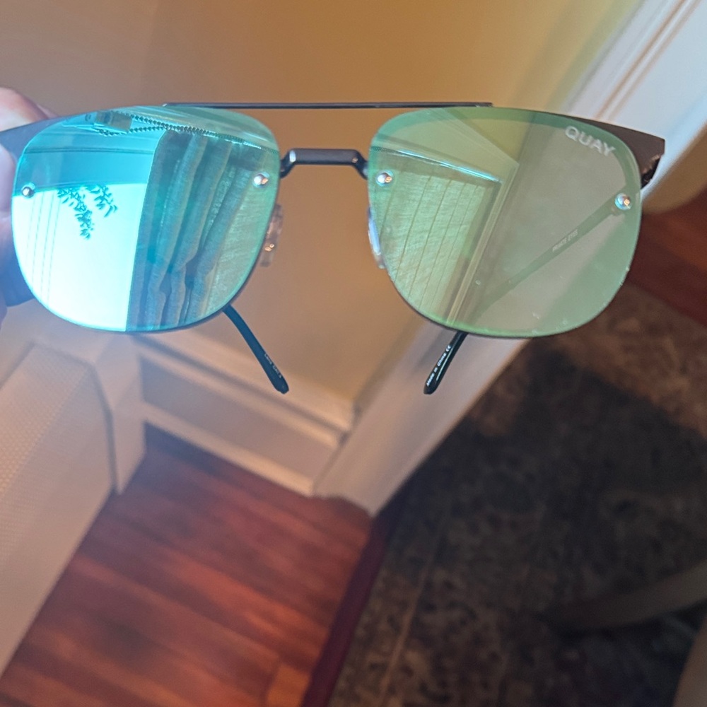 Quay “Private Eyes” Mirrored Sunglasses Gun Metal